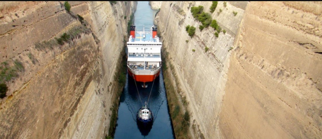 Corinth Canal, Peloponnese, Greece